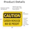 Signmission Carbon Monoxide May Be Present OSHA Caution Sign, Vinyl Decal, 5in W x 3.5in L, 2PK OS-2PACK-CS-D-35-L-19122 - alternate 4